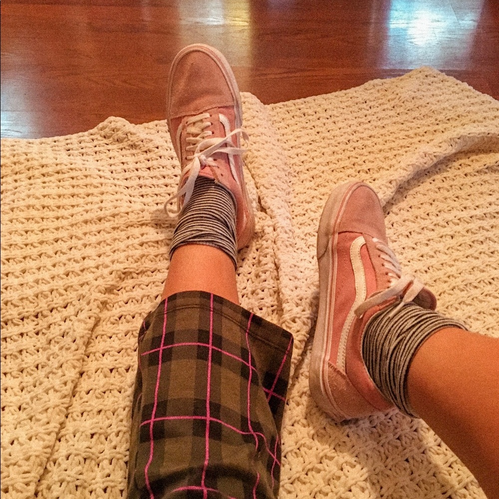 pink old school vans